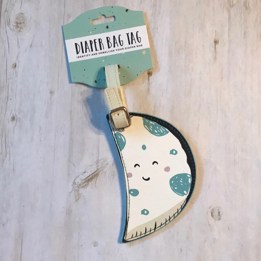 C.R. Gibson Diaper Bag Tag: Little Dreamer Moon